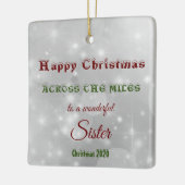 Op de kerst van Miles 2020 zuster Keramisch Ornament (Links)