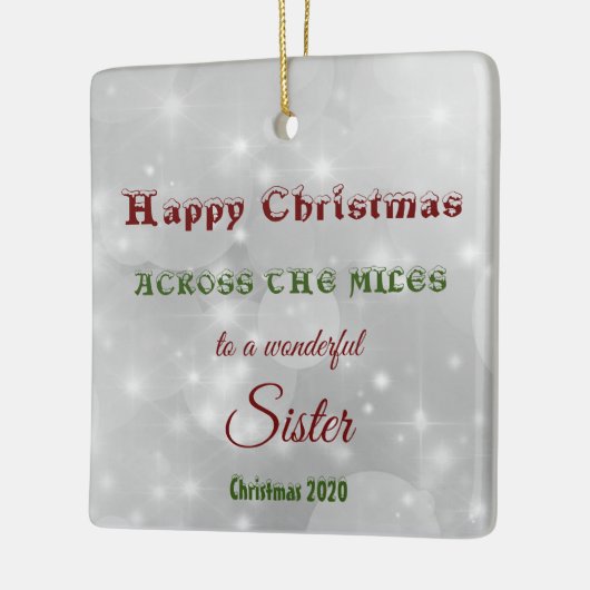 Op de kerst van Miles 2020 zuster Keramisch Ornament (Links)