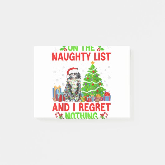 Op de kerstlijst Naughty en ik betreur het dat er Post-it® Notes (Voorkant)