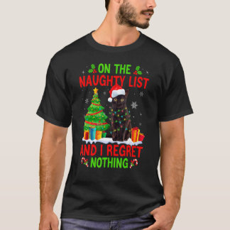 Op de kerstlijst Naughty en ik betreur het dat er T-shirt