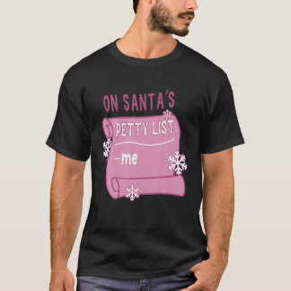 Op de kleine lijst Grappige familie Kerstmis Santa T-shirt