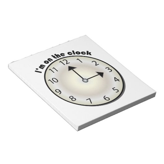 Op de klok notitieblok (Schuin)