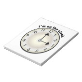 Op de klok notitieblok (Linkerzijde)