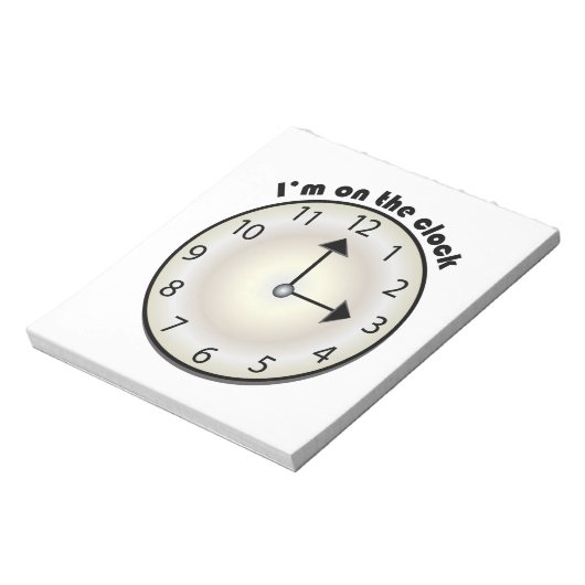 Op de klok notitieblok (Linkerzijde)