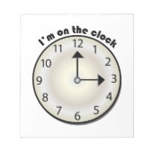 Op de klok notitieblok (Voorkant)