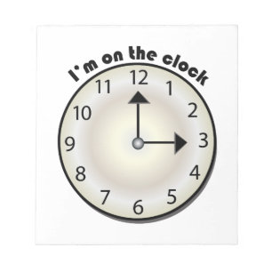 Op de klok notitieblok