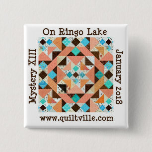 Op de knop Ringo Lake Vierkante Button 5,1 Cm
