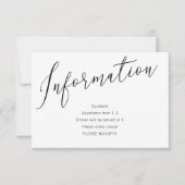 Op de Knot Wedding Information Card Kaart (Voorkant)
