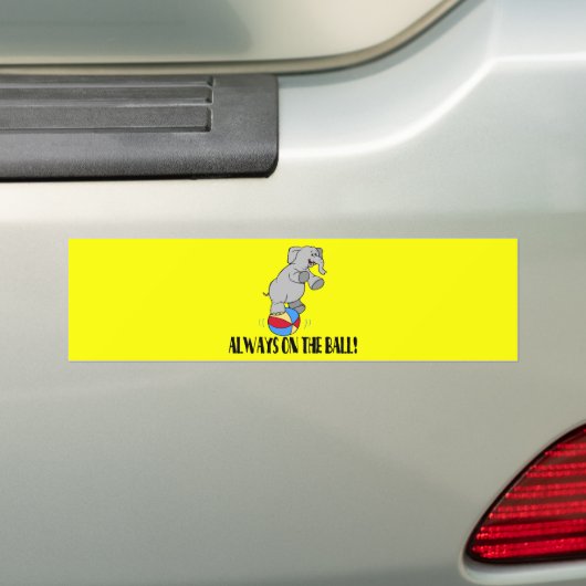 Op de kogelolifant bumpersticker (Op auto)