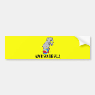 Op de kogelolifant bumpersticker