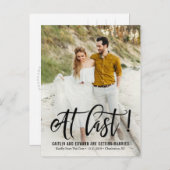 Op de laatste bruiloft opslaan van de datum Briefk Aankondigingskaart (Voorkant / Achterkant)