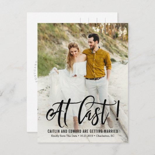 Op de laatste bruiloft opslaan van de datum Briefk Aankondigingskaart (Voorkant / Achterkant)