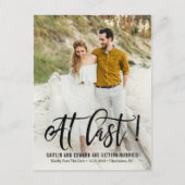 Op de laatste bruiloft opslaan van de datum Briefk Aankondigingskaart (Voorkant)