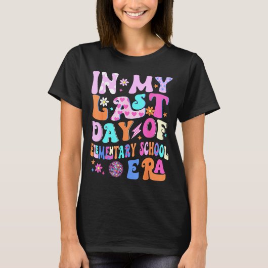Op de laatste dag van de basisschool kinderen t-shirt (Voorkant)