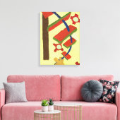 Op de ladder gaan canvas afdruk (Insitu (Woonkamer))