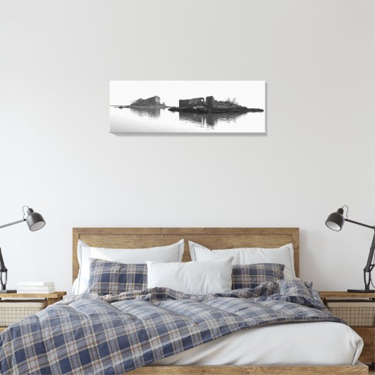OP DE LAGOON Stretched Canvas Print (Insitu (Slaapkamer))