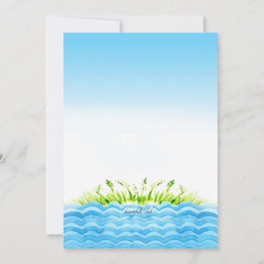 Op de Lake Invitation Kaart (Achterkant)