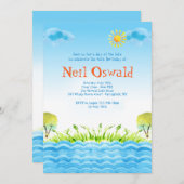 Op de Lake Invitation Kaart (Voorkant / Achterkant)