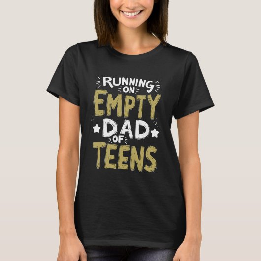 Op de lege vader van de Tiener vader T-shirt (Voorkant)