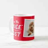 Op de leuke lijst grappige rode vakantiefoto koffiemok (Voorkant links)