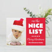 Op de leuke lijst Kerstfoto Feestdagenkaart (Staand voorkant)