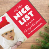 Op de leuke lijst Kerstfoto Feestdagenkaart