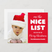 Op de leuke lijst Kerstfoto Feestdagenkaart (Voorkant / Achterkant)