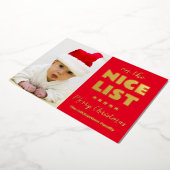 Op de leuke lijst Kerstfoto Folie Feestdagenkaart (Gedraaid)