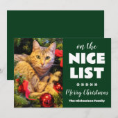 Op de leuke lijst Kerstmis kat huisdier foto Feestdagenkaart (Voorkant / Achterkant)