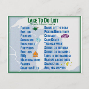 Op de lijst North Lake "To Do" - Michigan & Wiscon Briefkaart