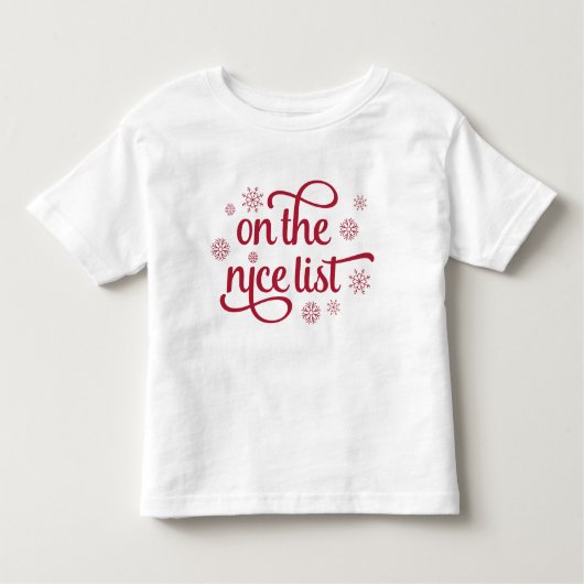 Op de lijst van Nice | Kerstklep Kinder Shirts (Voorkant)