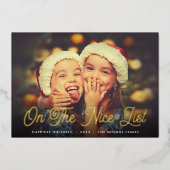 Op de lijst van Nice | Volledige foto Folie Feestdagenkaart (Voorkant)