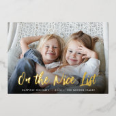 Op de lijst van Nice | Volledige foto Folie Feestdagenkaart (Voorkant)