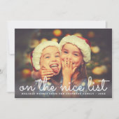 Op de lijst van Nice | Volledige kerstfoto Feestdagenkaart (Voorkant)