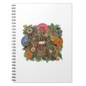 op de loer liggen en liefhebben notitieboek (Voorkant)