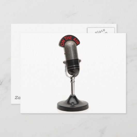 OP DE LUCHT- microfoon Briefkaart (Voorkant / Achterkant)