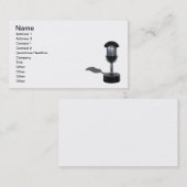 Op de luchtpijlmicrofoon visitekaartje (Voorkant / Achterkant)