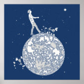 Op de maan lopen poster (Voorkant)