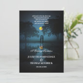 Op de maanverlichte nacht | Bruiloft Kaart (Staand voorkant)