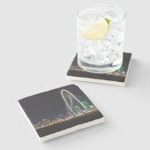 Op de Margaret Hunt Hill Bridge Stenen Onderzetter (Zijkant)