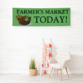 Op de markt aanpasbare groentbanner van de landbou spandoek (Insitu)