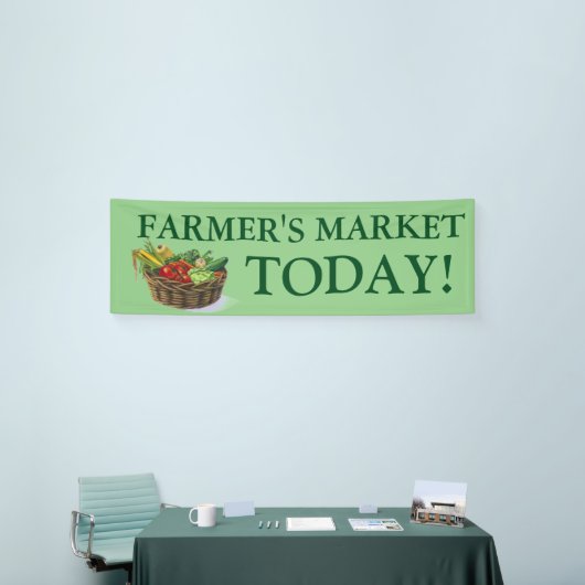 Op de markt aanpasbare groentbanner van de landbou spandoek (Beurs)