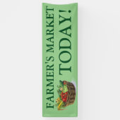 Op de markt aanpasbare groentbanner van de landbou spandoek (Verticaal)