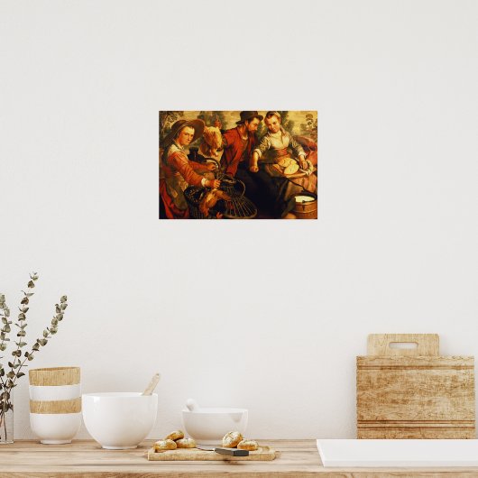 Op de markt poster (Keuken)