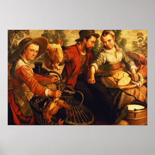 Op de markt poster (Voorkant)