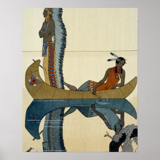 Op de Missouri, 1922 (pochoir print) Poster (Voorkant)