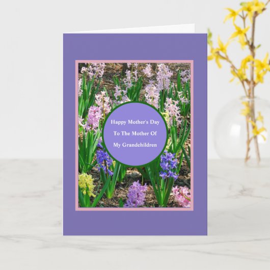 OP DE MOEDER VAN MIJN KINDEREN/HAPPY-MOEDERDAG KAART (Gele Bloem)