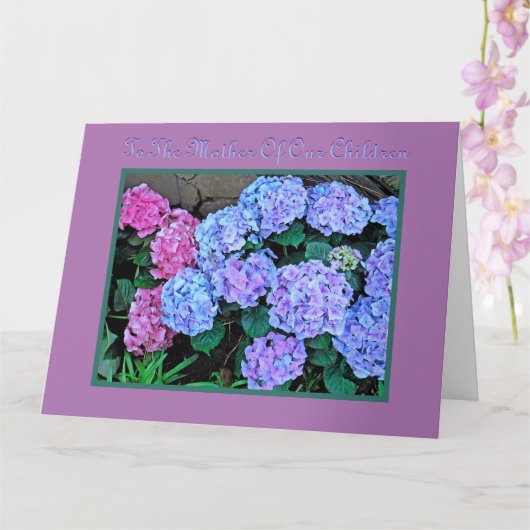 OP DE MOEDER VAN ONZE KINDEREN/HAPPY-MOEDERDAG KAART (Orchidee)