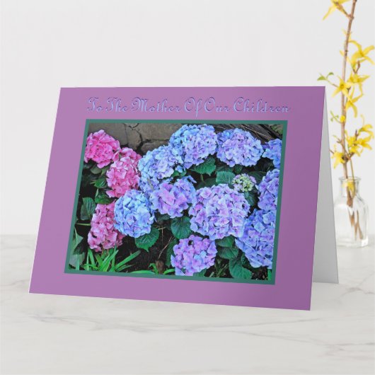 OP DE MOEDER VAN ONZE KINDEREN/HAPPY-MOEDERDAG KAART (Gele Bloem)