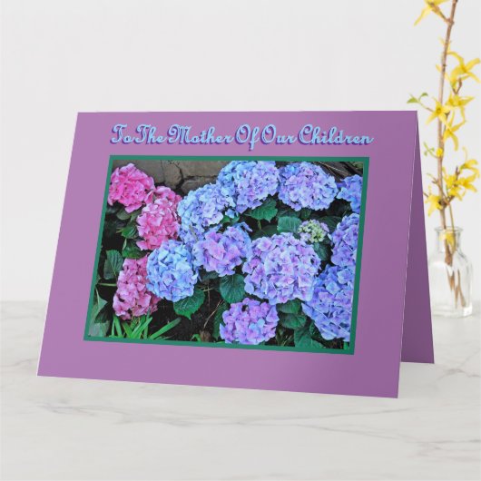 OP DE MOEDER VAN ONZE KINDEREN/HAPPY-MOEDERDAG KAART (Gele Bloem)